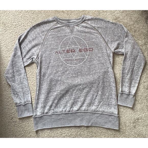 Prince Royce Alter Ego Longsleeve Lightweight Crewneck Sweatshirt Grey XL - Picture 1 of 8